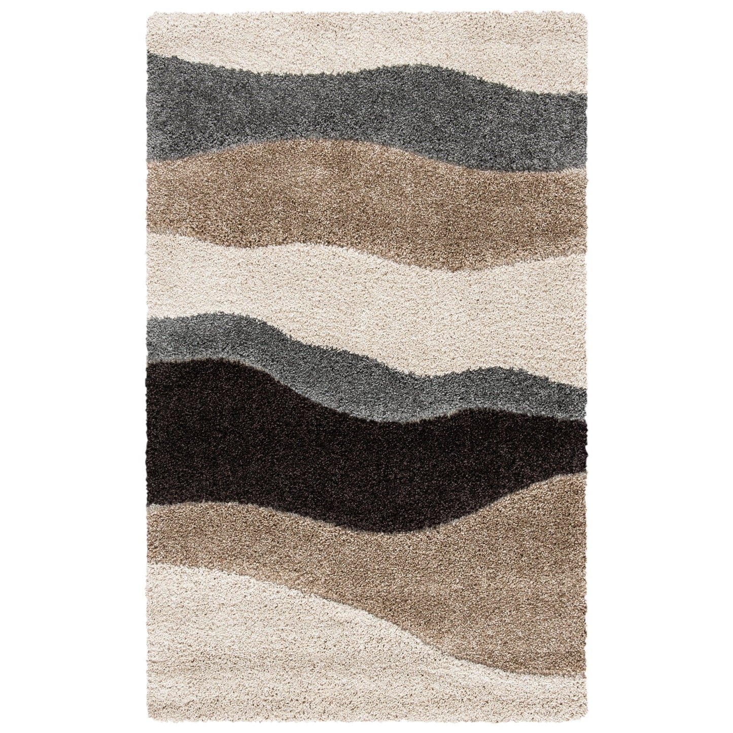 Tapis SAFAVIEH Florida Shag Melahat Abstract Wave de 3 cm d'épaisseur