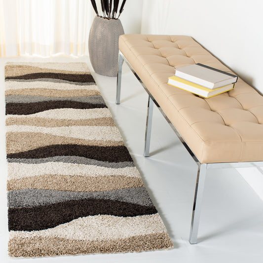 Tapis SAFAVIEH Florida Shag Melahat Abstract Wave de 3 cm d'épaisseur