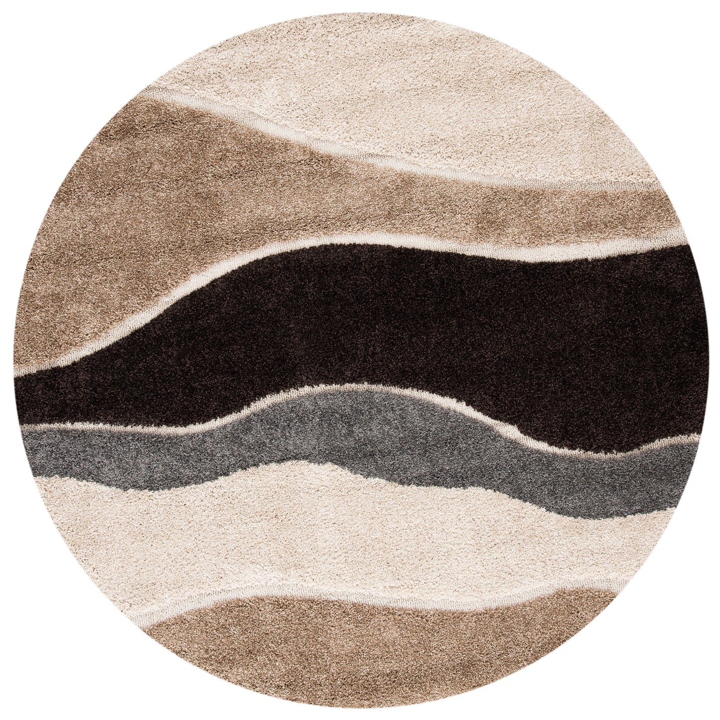 Tapis SAFAVIEH Florida Shag Melahat Abstract Wave de 3 cm d'épaisseur