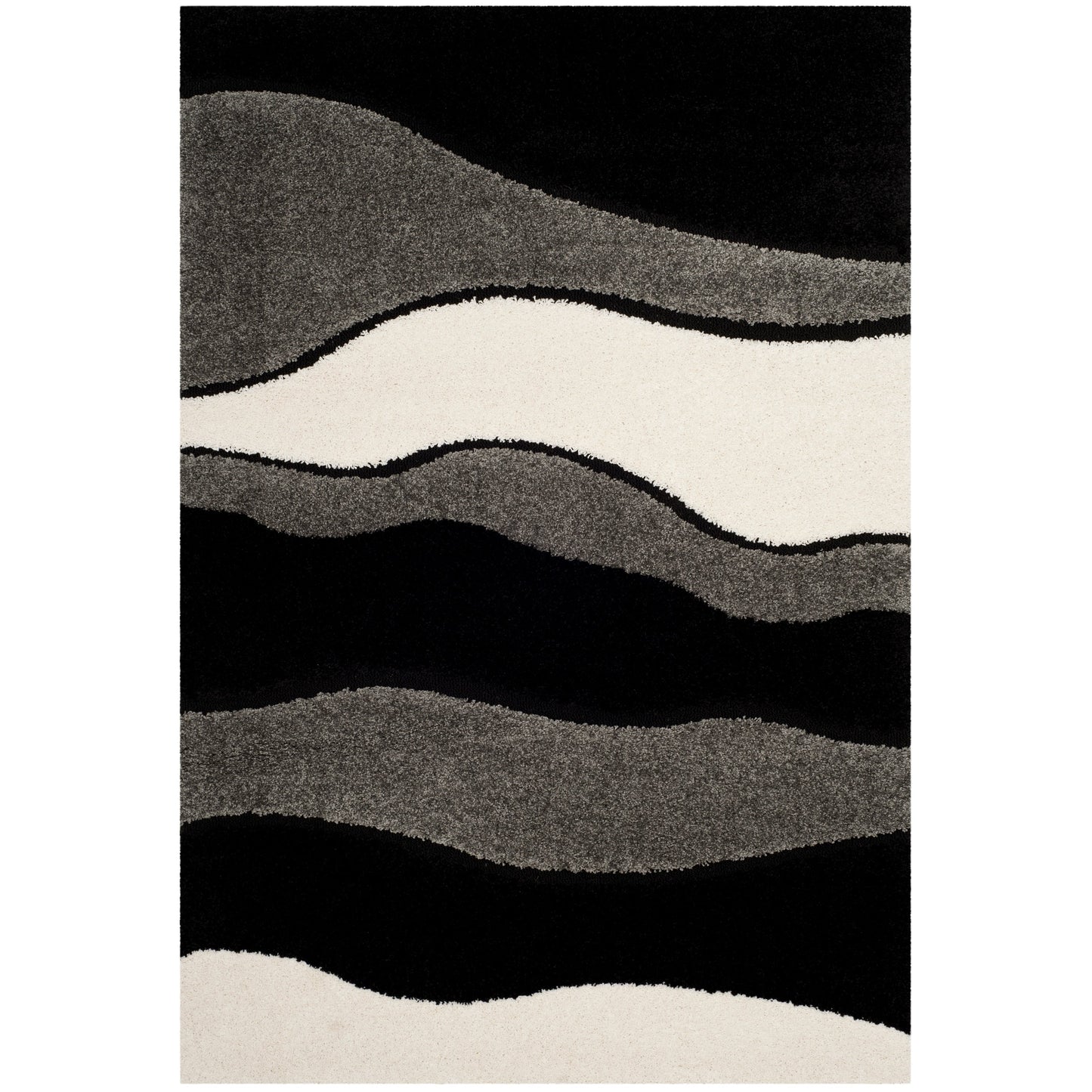 Tapis SAFAVIEH Florida Shag Melahat Abstract Wave de 3 cm d'épaisseur