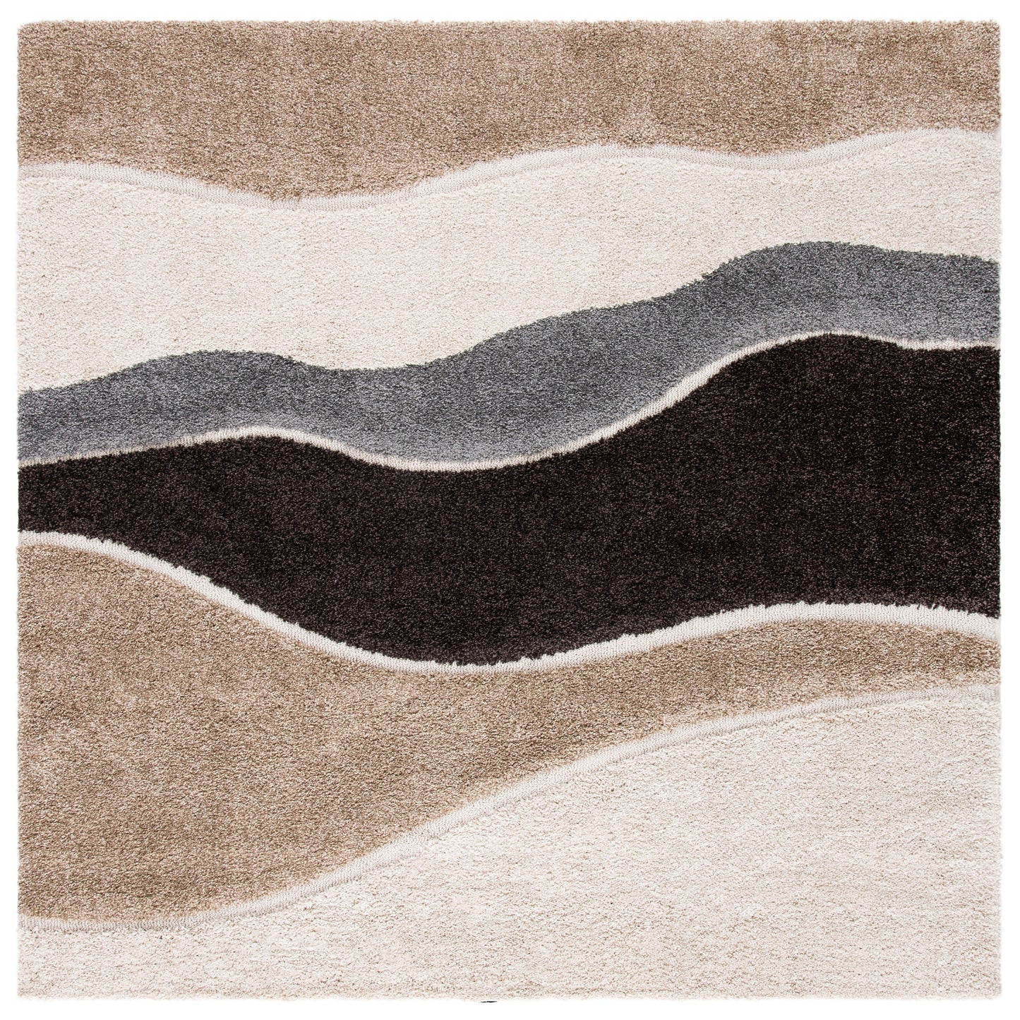 Tapis SAFAVIEH Florida Shag Melahat Abstract Wave de 3 cm d'épaisseur