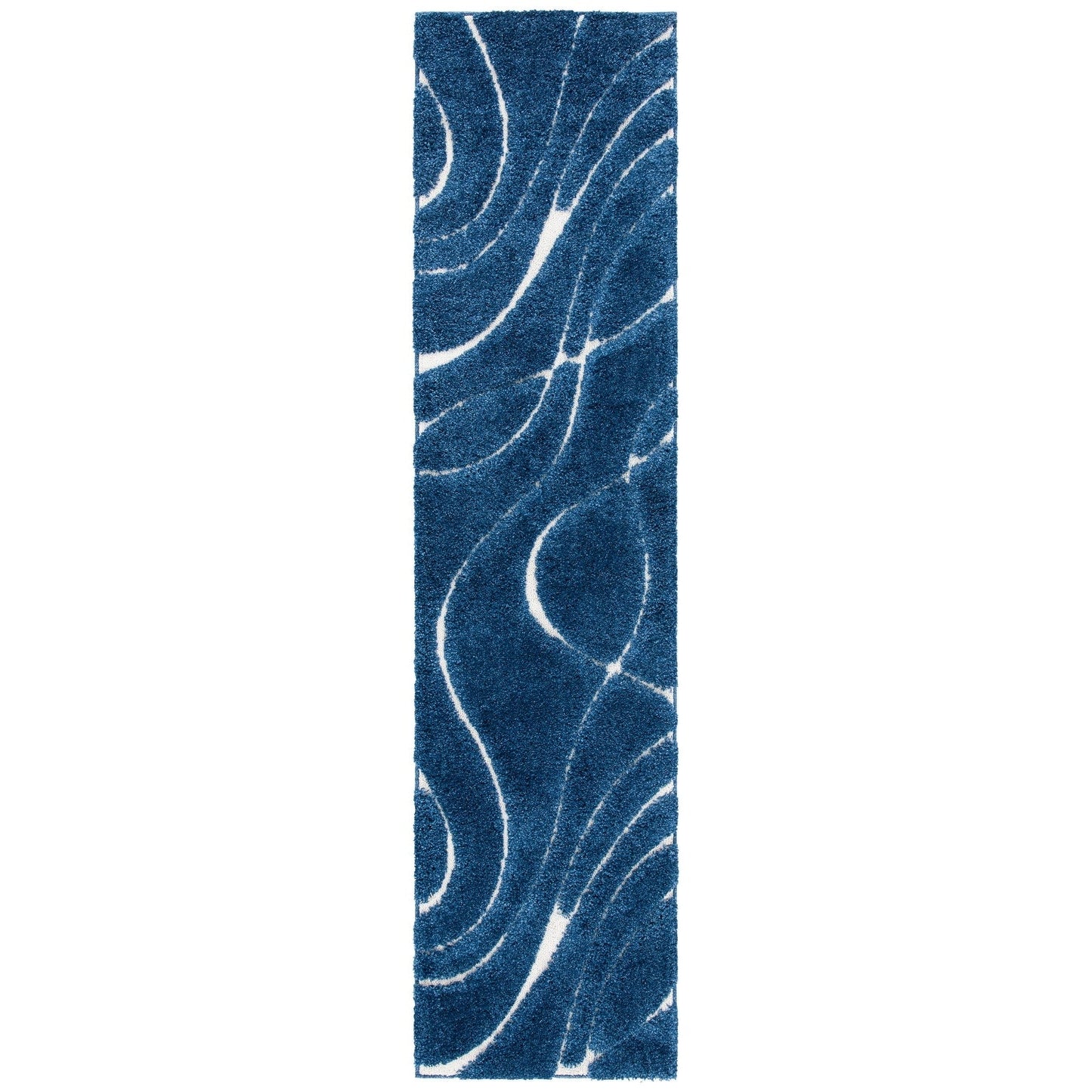 Tapis SAFAVIEH Florida Shag Staka Abstract Waves de 3 cm d'épaisseur