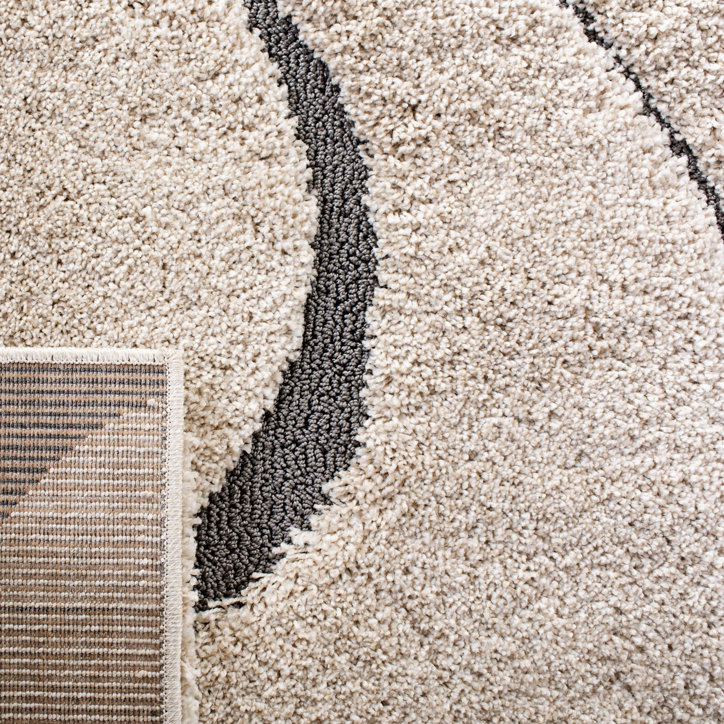 Tapis SAFAVIEH Florida Shag Staka Abstract Waves de 3 cm d'épaisseur