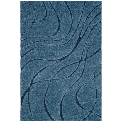 Tapis SAFAVIEH Florida Shag Staka Abstract Waves de 3 cm d'épaisseur