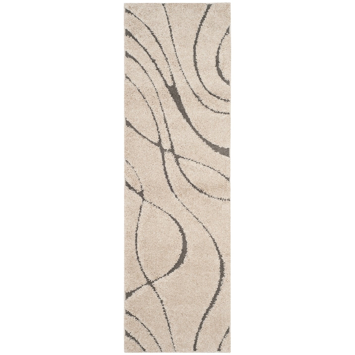 Tapis SAFAVIEH Florida Shag Staka Abstract Waves de 3 cm d'épaisseur