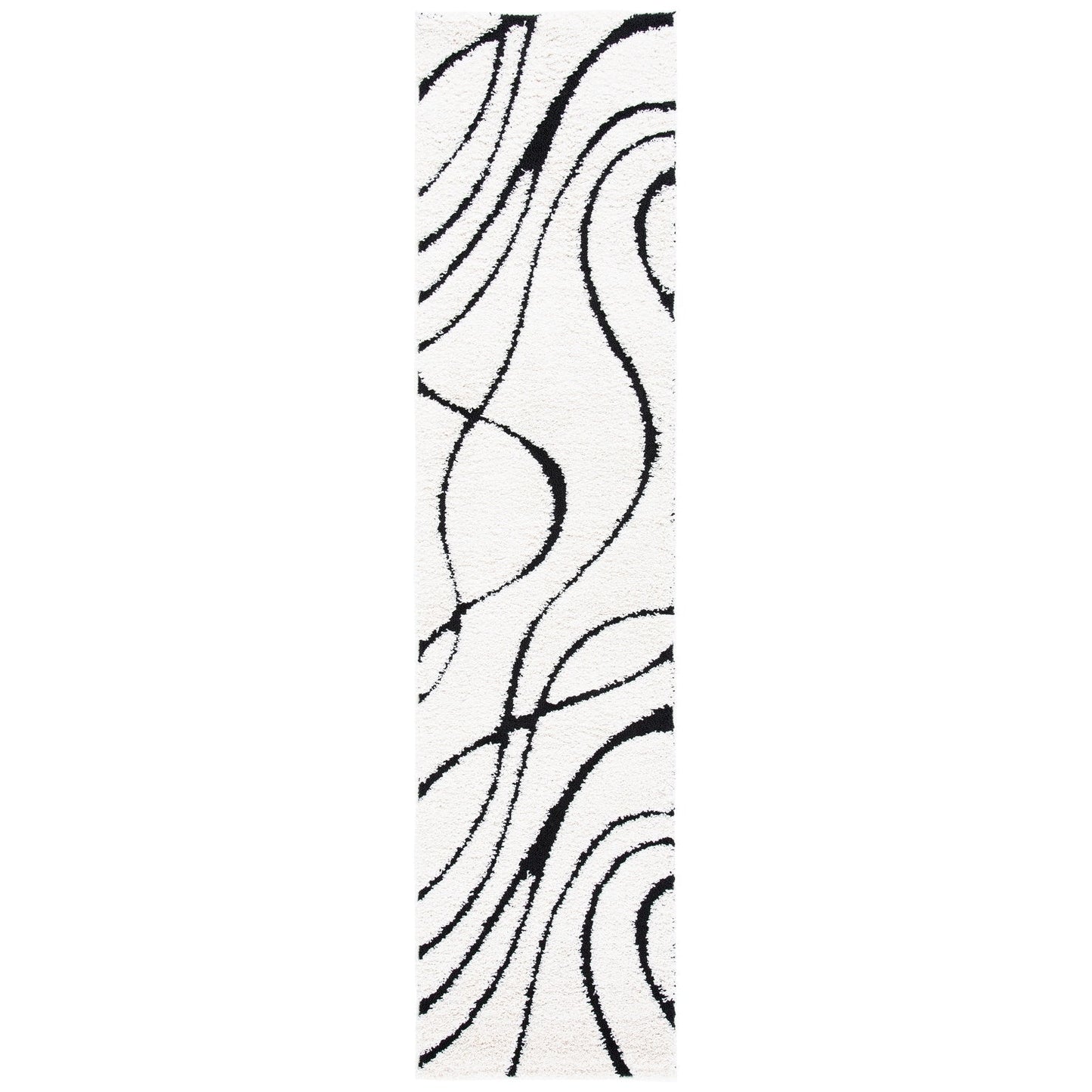Tapis SAFAVIEH Florida Shag Staka Abstract Waves de 3 cm d'épaisseur