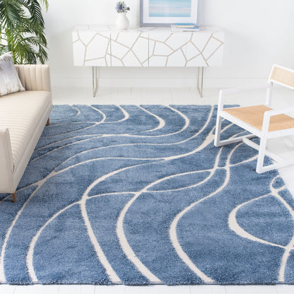 Tapis SAFAVIEH Florida Shag Staka Abstract Waves de 3 cm d'épaisseur