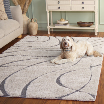 Tapis SAFAVIEH Florida Shag Staka Abstract Waves de 3 cm d'épaisseur