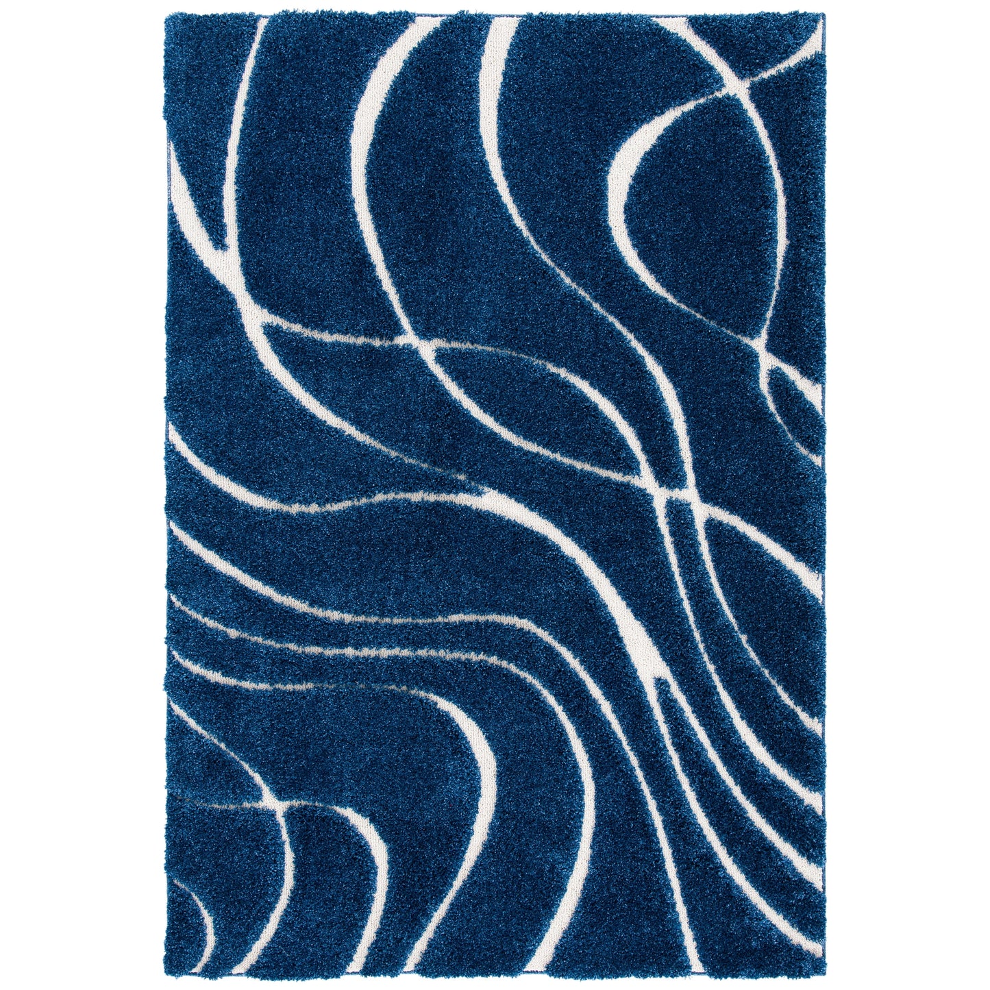 Tapis SAFAVIEH Florida Shag Staka Abstract Waves de 3 cm d'épaisseur