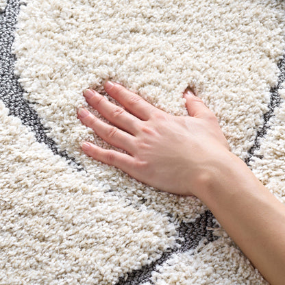 Tapis SAFAVIEH Florida Shag Staka Abstract Waves de 3 cm d'épaisseur