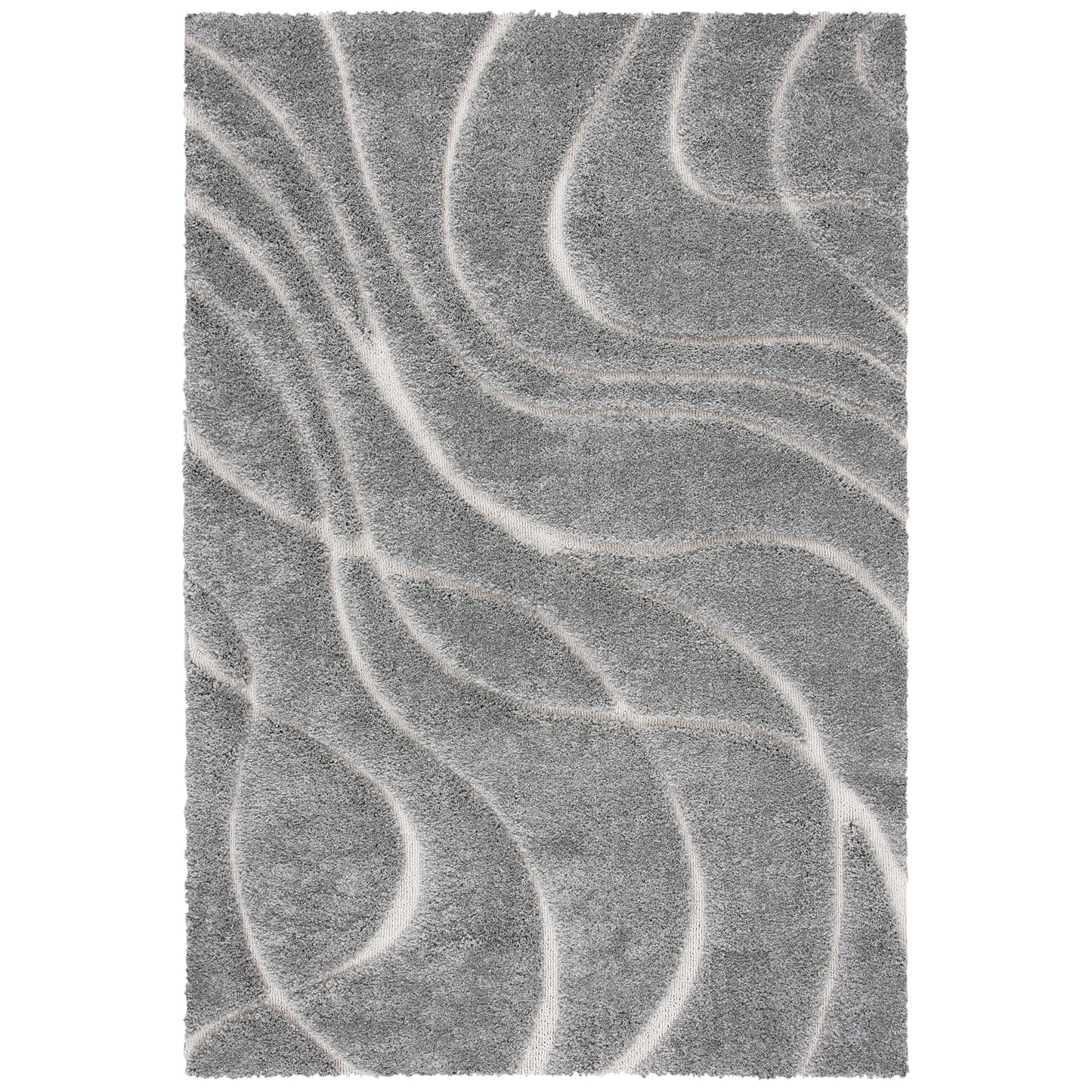 Tapis SAFAVIEH Florida Shag Staka Abstract Waves de 3 cm d'épaisseur