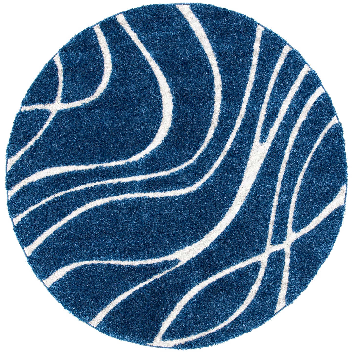 Tapis SAFAVIEH Florida Shag Staka Abstract Waves de 3 cm d'épaisseur
