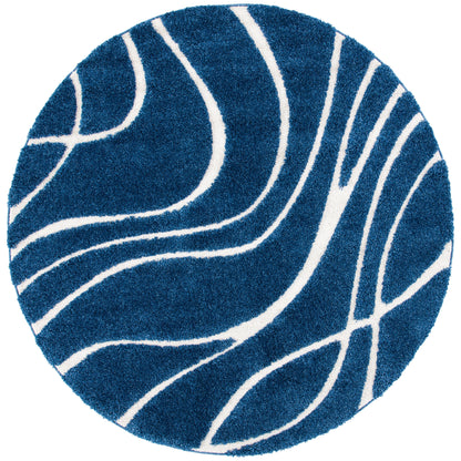 Tapis SAFAVIEH Florida Shag Staka Abstract Waves de 3 cm d'épaisseur