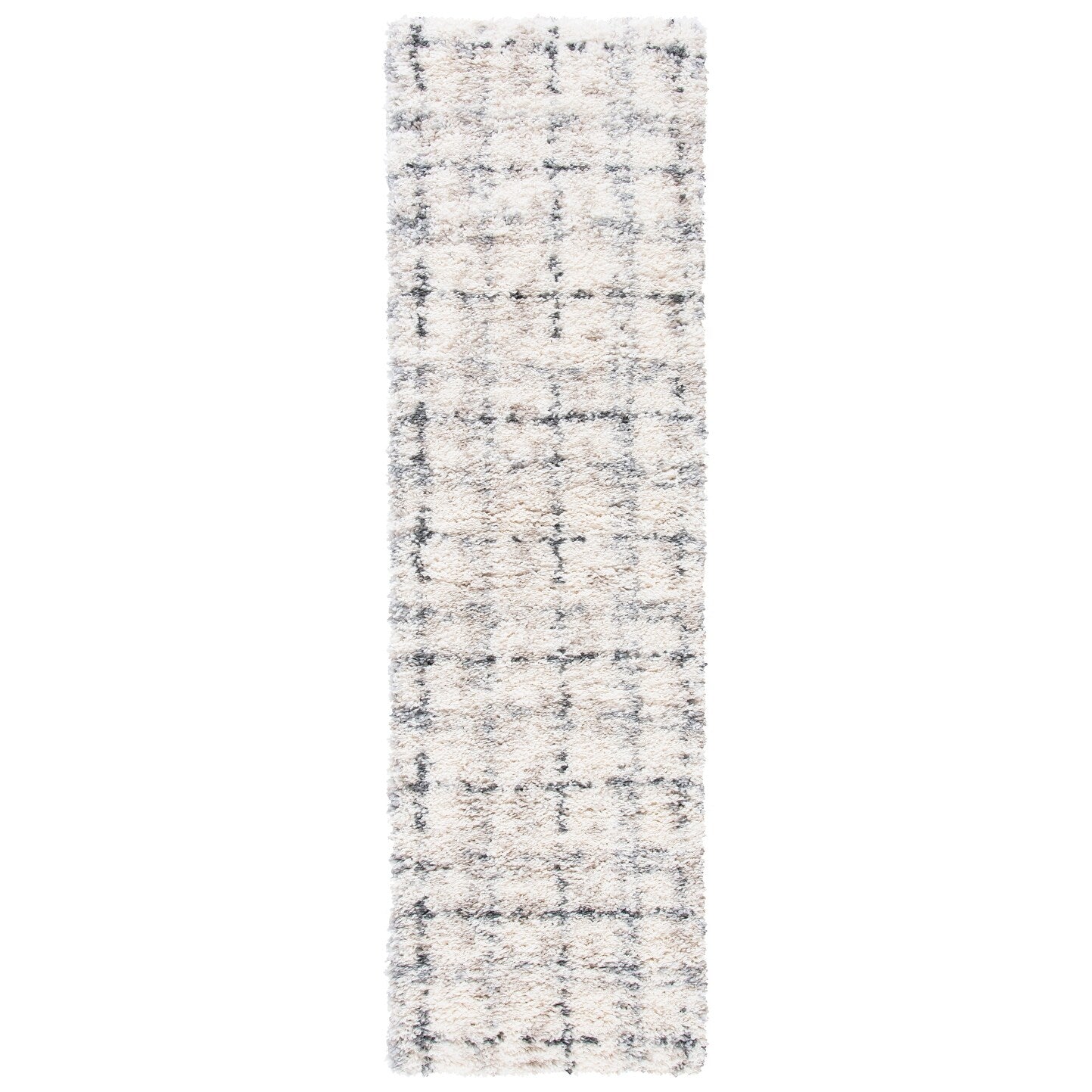 Tapis SAFAVIEH Fontana Shag Ashton à carreaux modernes, épaisseur 5 cm