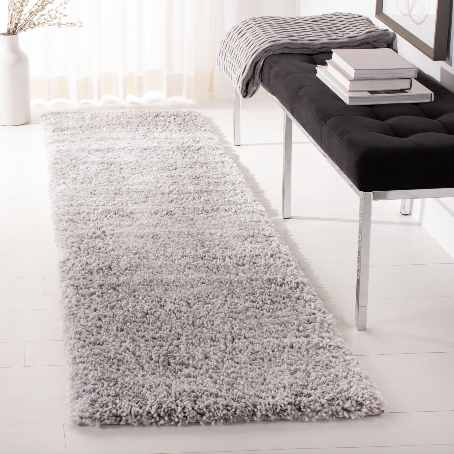 Tapis SAFAVIEH Fontana Shag Dagi uni de 5 cm d'épaisseur