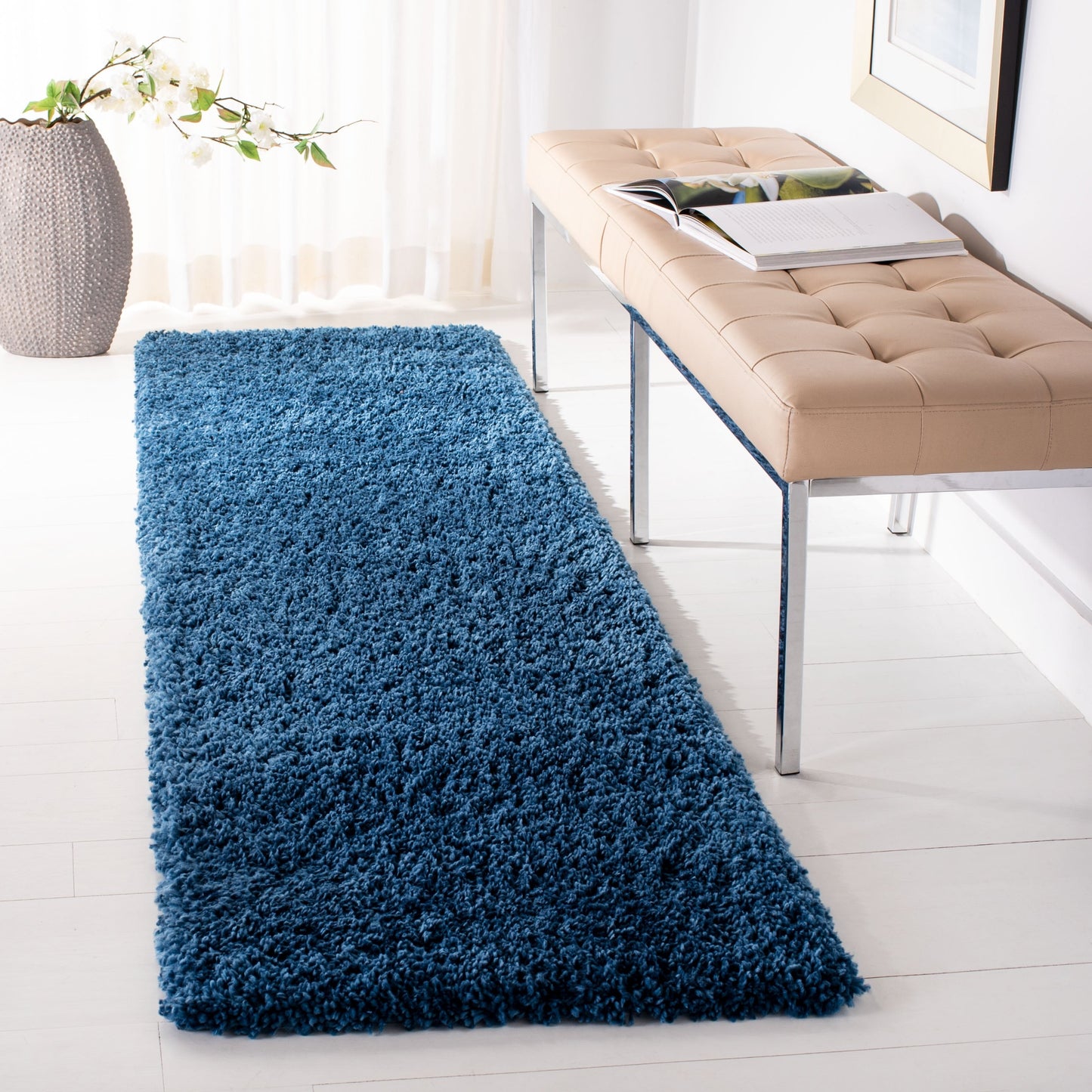 Tapis SAFAVIEH Fontana Shag Dagi uni de 5 cm d'épaisseur