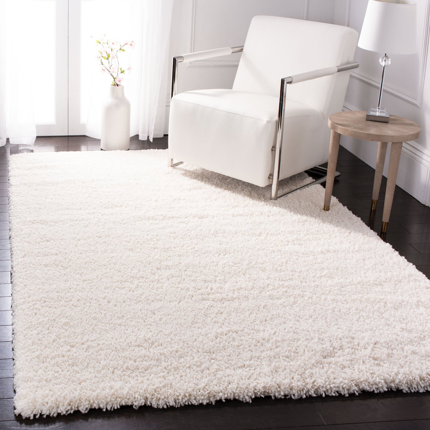 Tapis SAFAVIEH Fontana Shag Dagi uni de 5 cm d'épaisseur