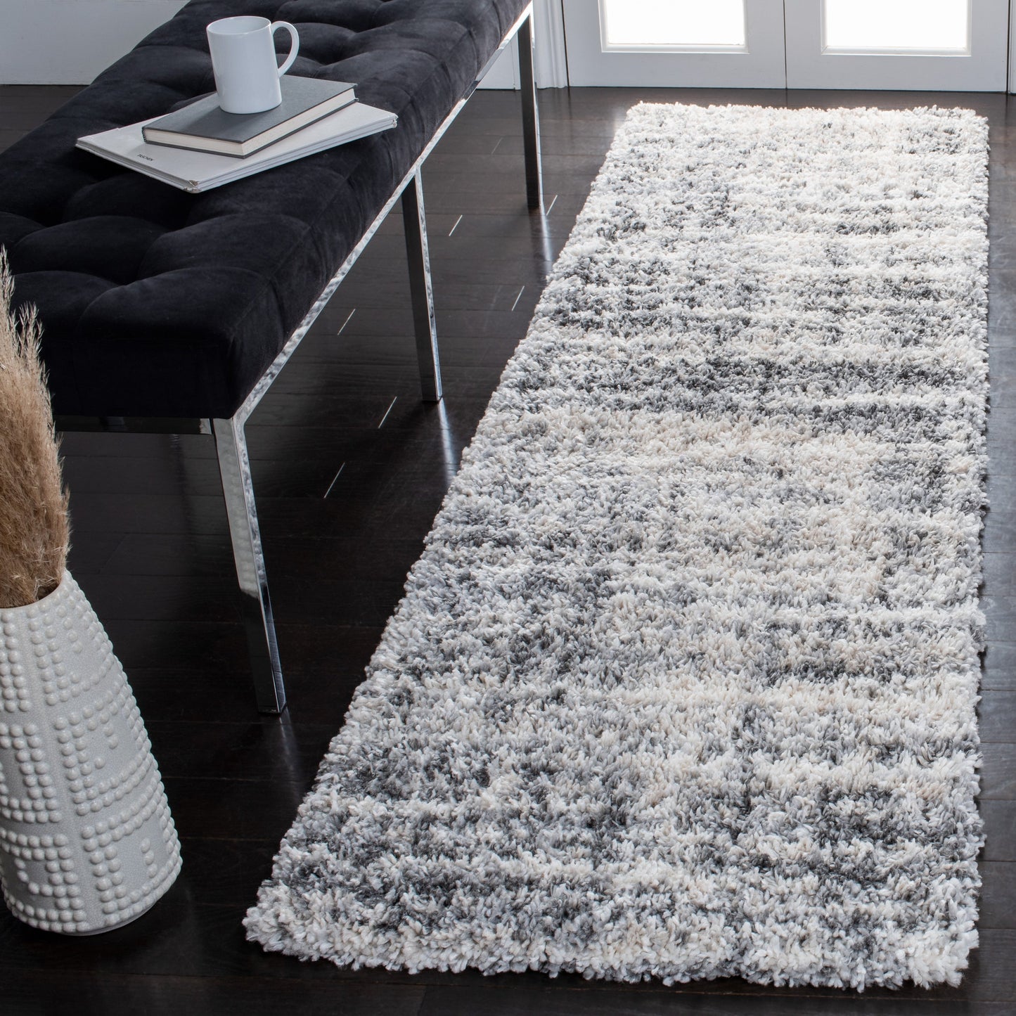 Tapis SAFAVIEH Fontana Shag Lenchen Moderne Abstrait de 5 cm d'épaisseur