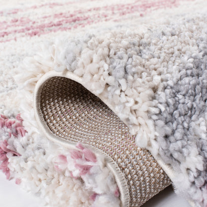 Tapis SAFAVIEH Fontana Shag Mevlide à rayures modernes de 5 cm d'épaisseur