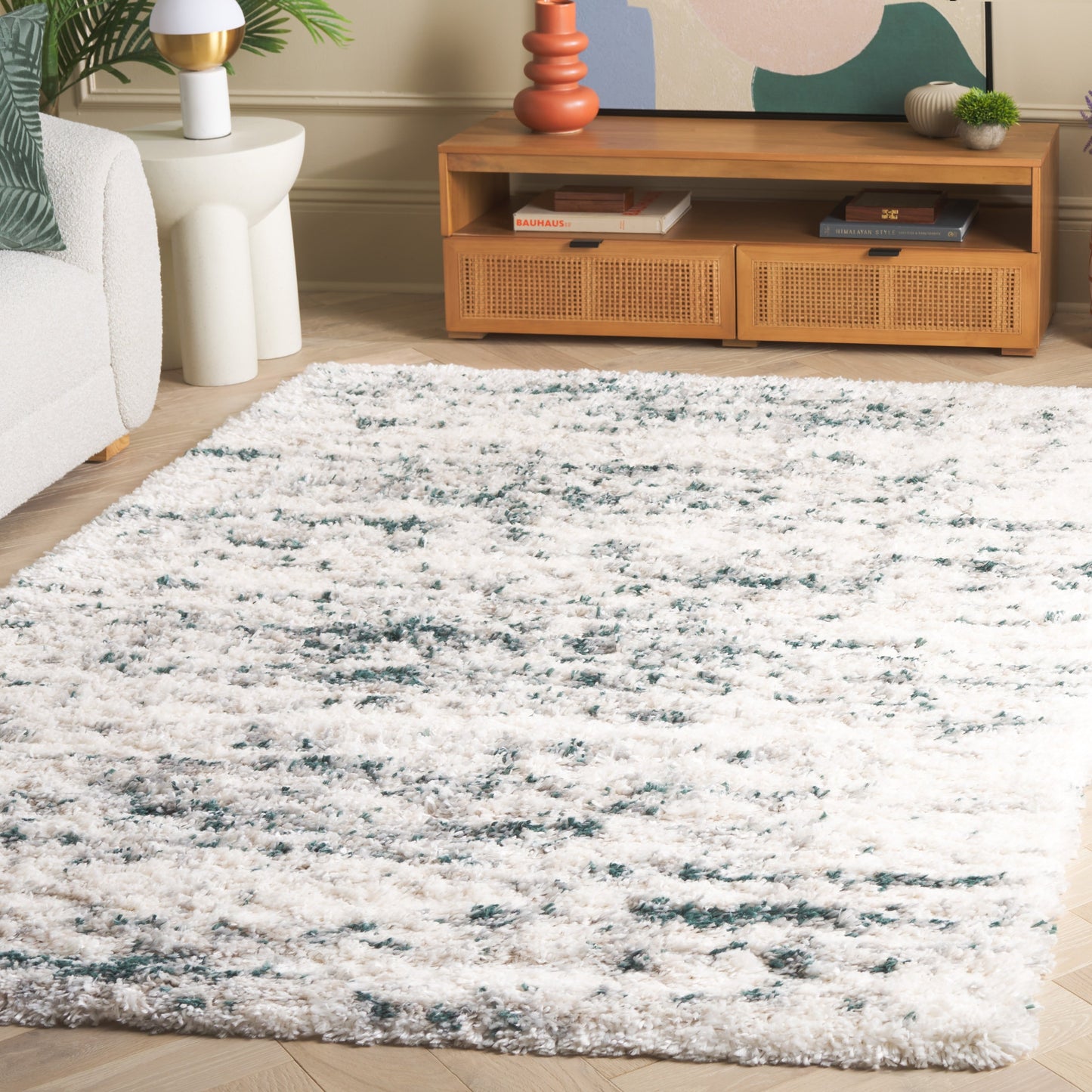 Tapis SAFAVIEH Fontana Shag Sadet Moderne Abstrait de 5 cm d'épaisseur