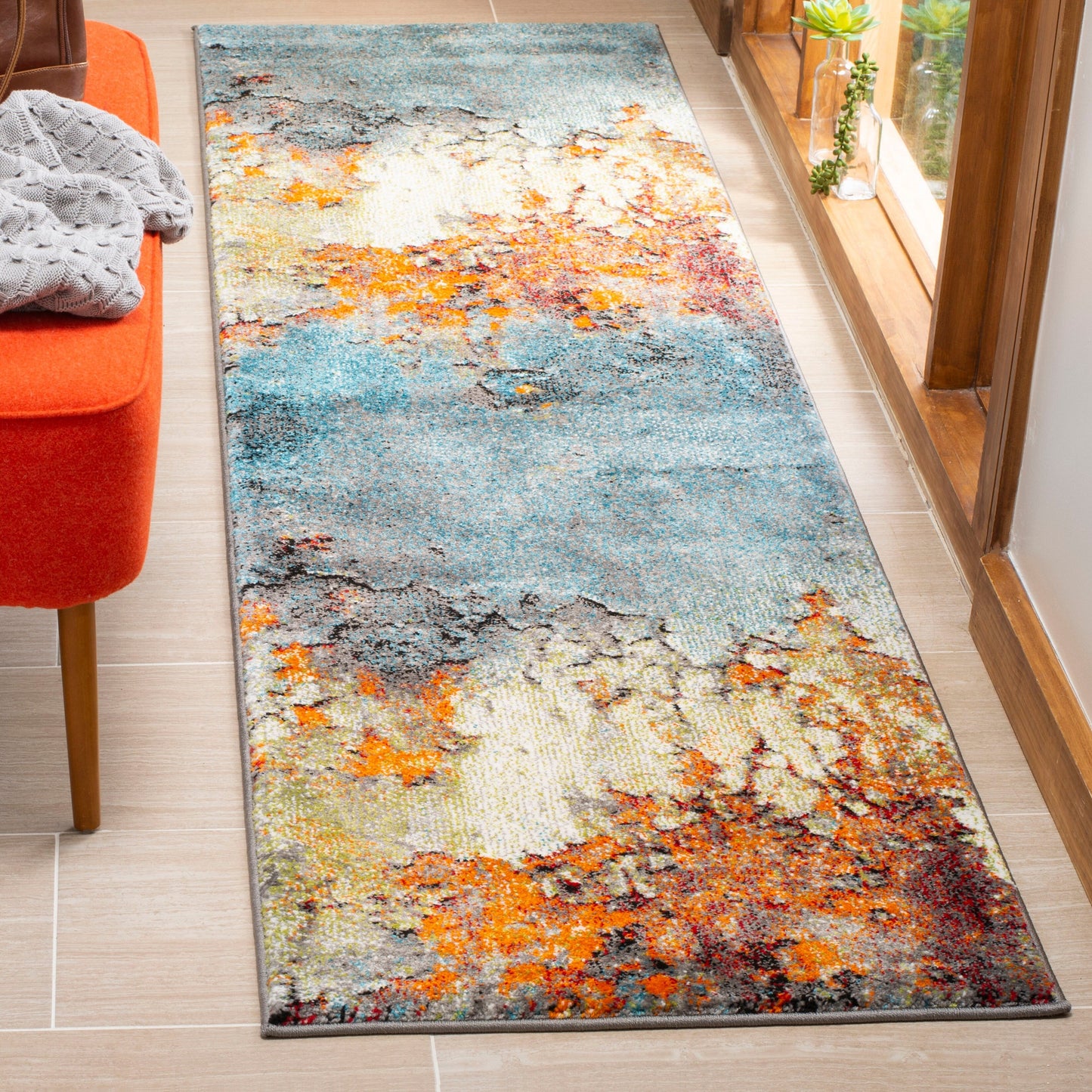 SAFAVIEH Tapis abstrait moderne Glacier Bertille
