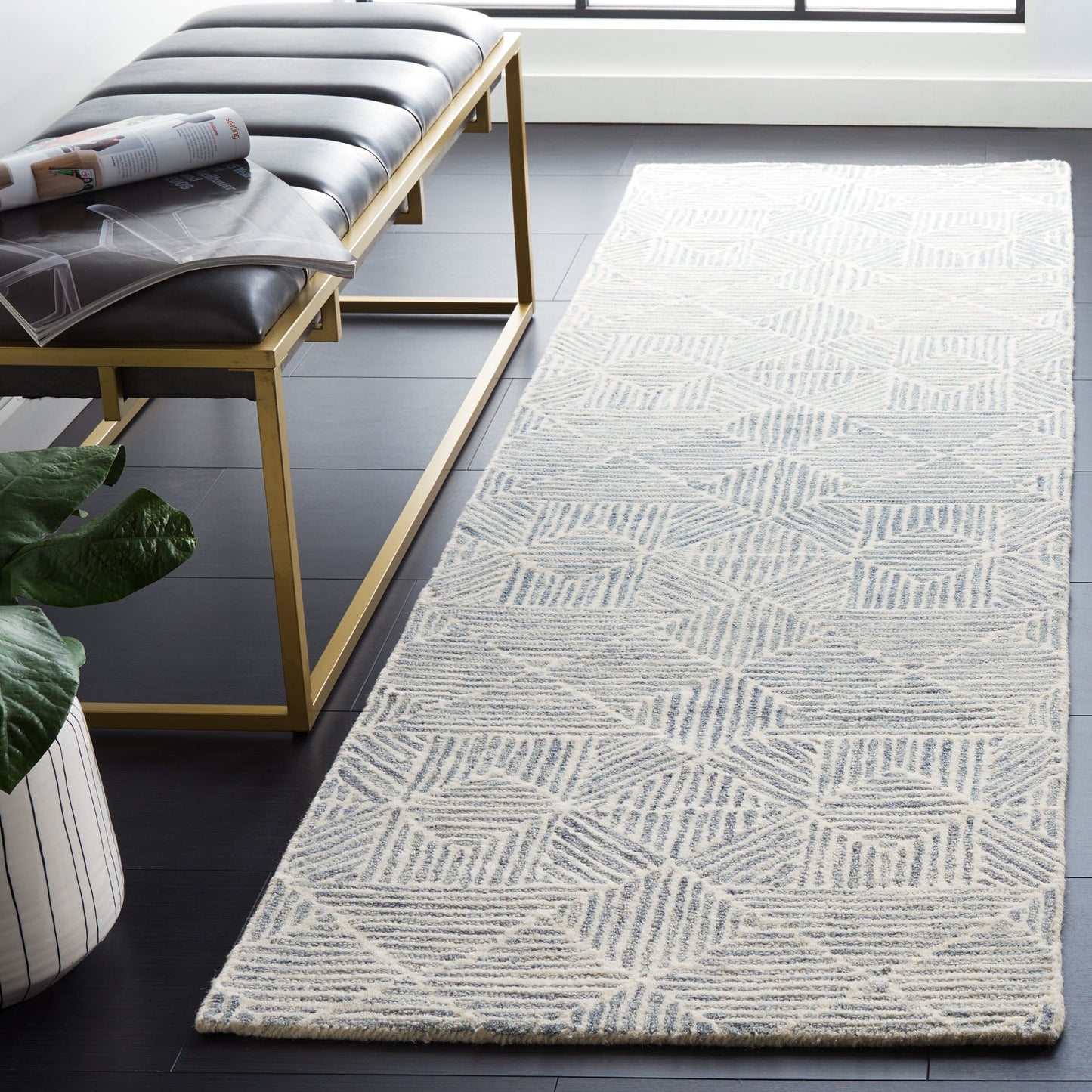 Tapis moderne en laine SAFAVIEH fait main, abstrait, Harmonna