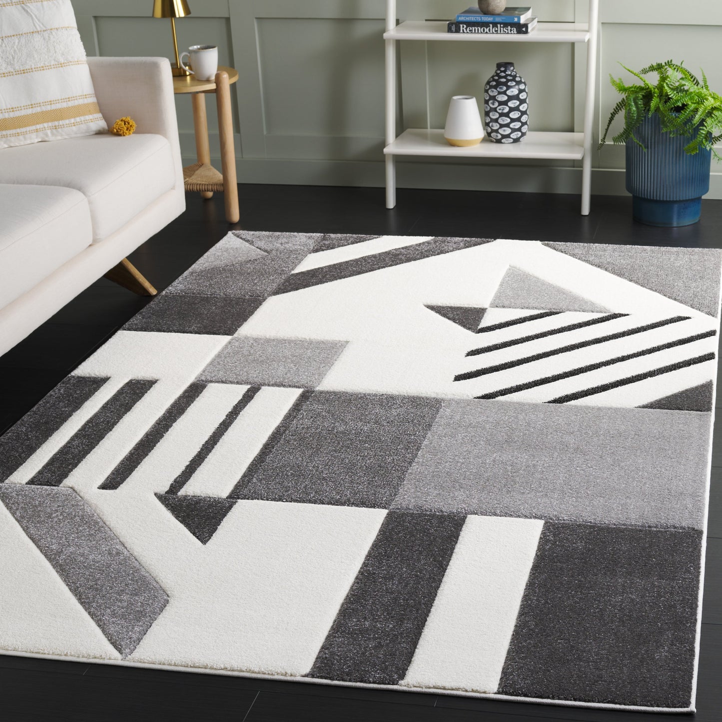 Tapis abstrait moderne du milieu du siècle SAFAVIEH Hollywood Tzana