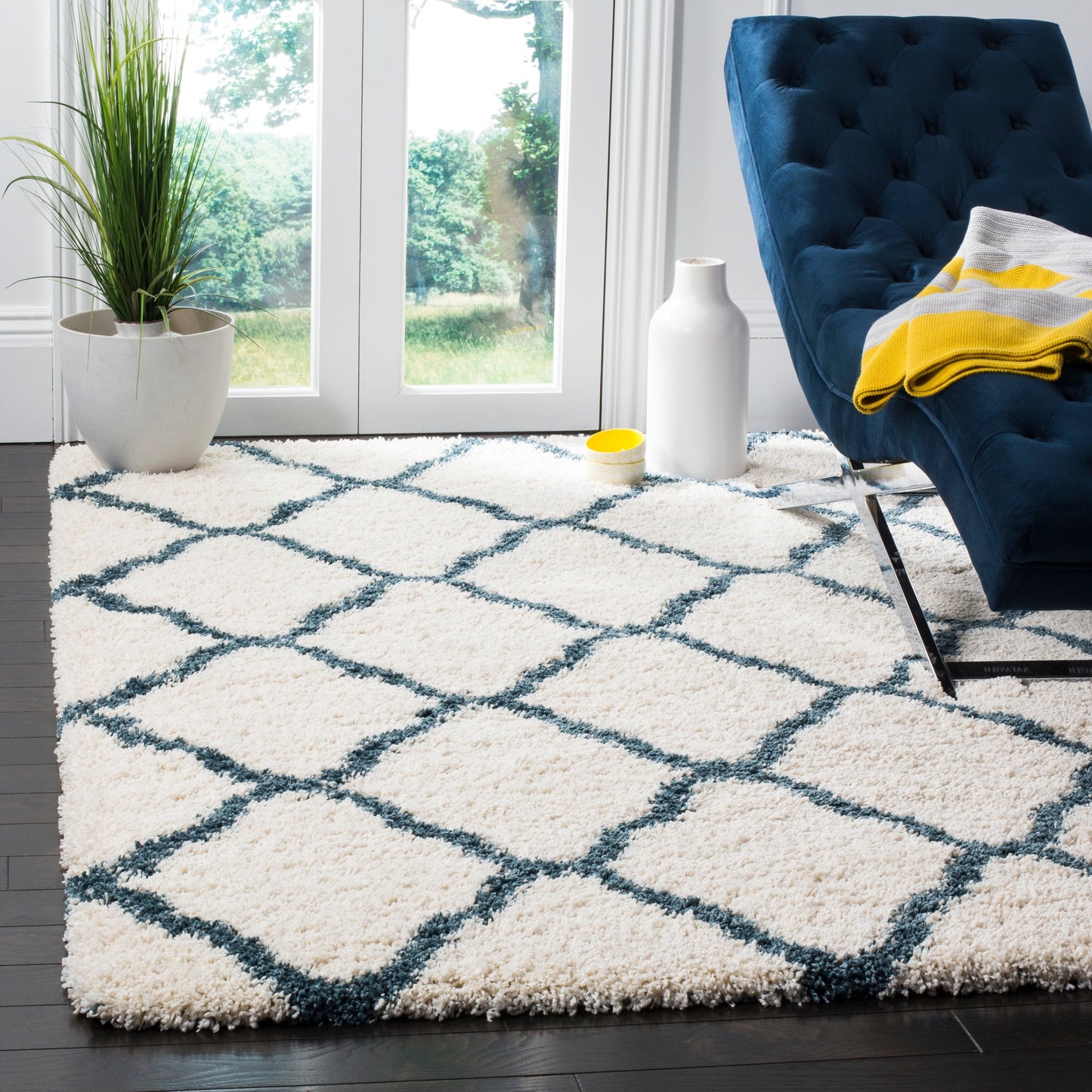 Tapis SAFAVIEH Hudson Shag Athena Trellis de 5 cm d'épaisseur