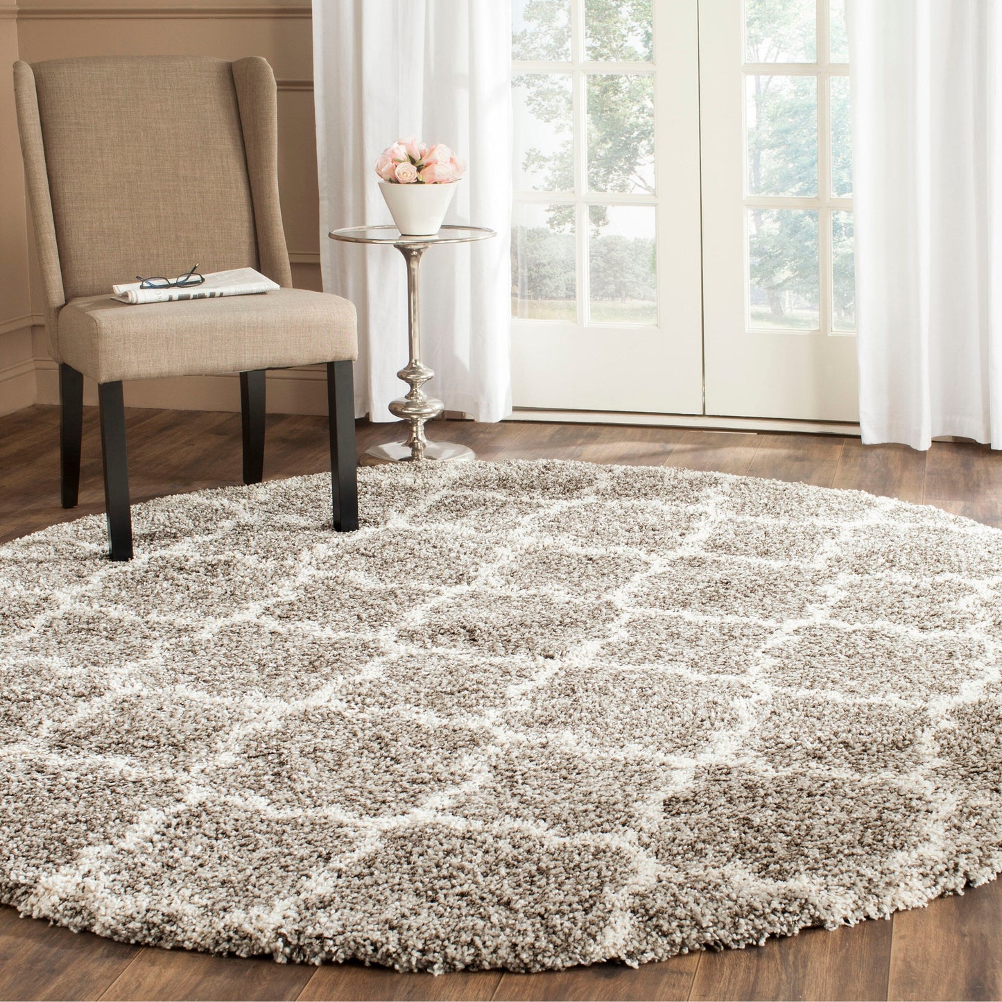 Tapis SAFAVIEH Hudson Shag Jeryl Glam Trellis de 5 cm d'épaisseur
