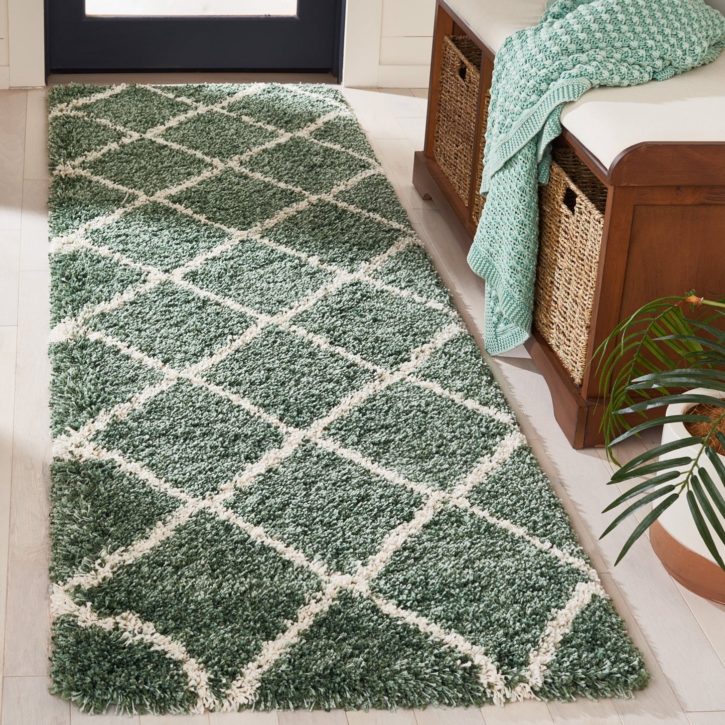Tapis SAFAVIEH Hudson Shag Raili Diamond Trellis de 5 cm d'épaisseur