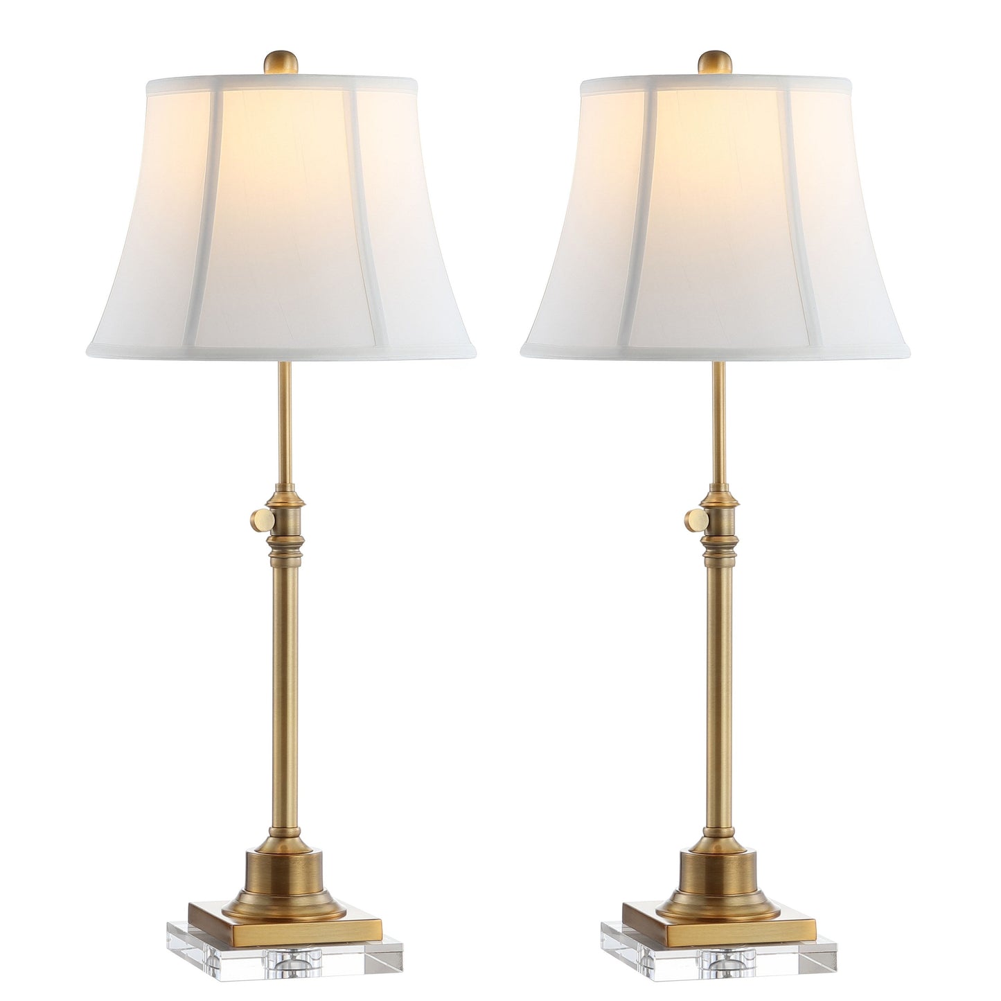 Lot de 2 lampes de table à hauteur réglable SAFAVIEH Lighting Amande (27-31 pouces) - 13 l x 13 p x 31 h
