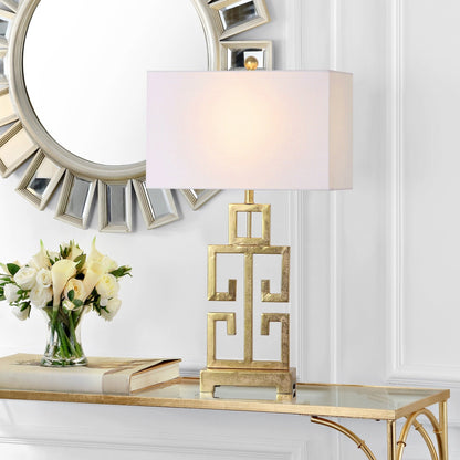 Lampe de table Chantelle de SAFAVIEH Lighting, 29 pouces, couleur or antique grec (lot de 2) – 16 l x 9 p x 29 h