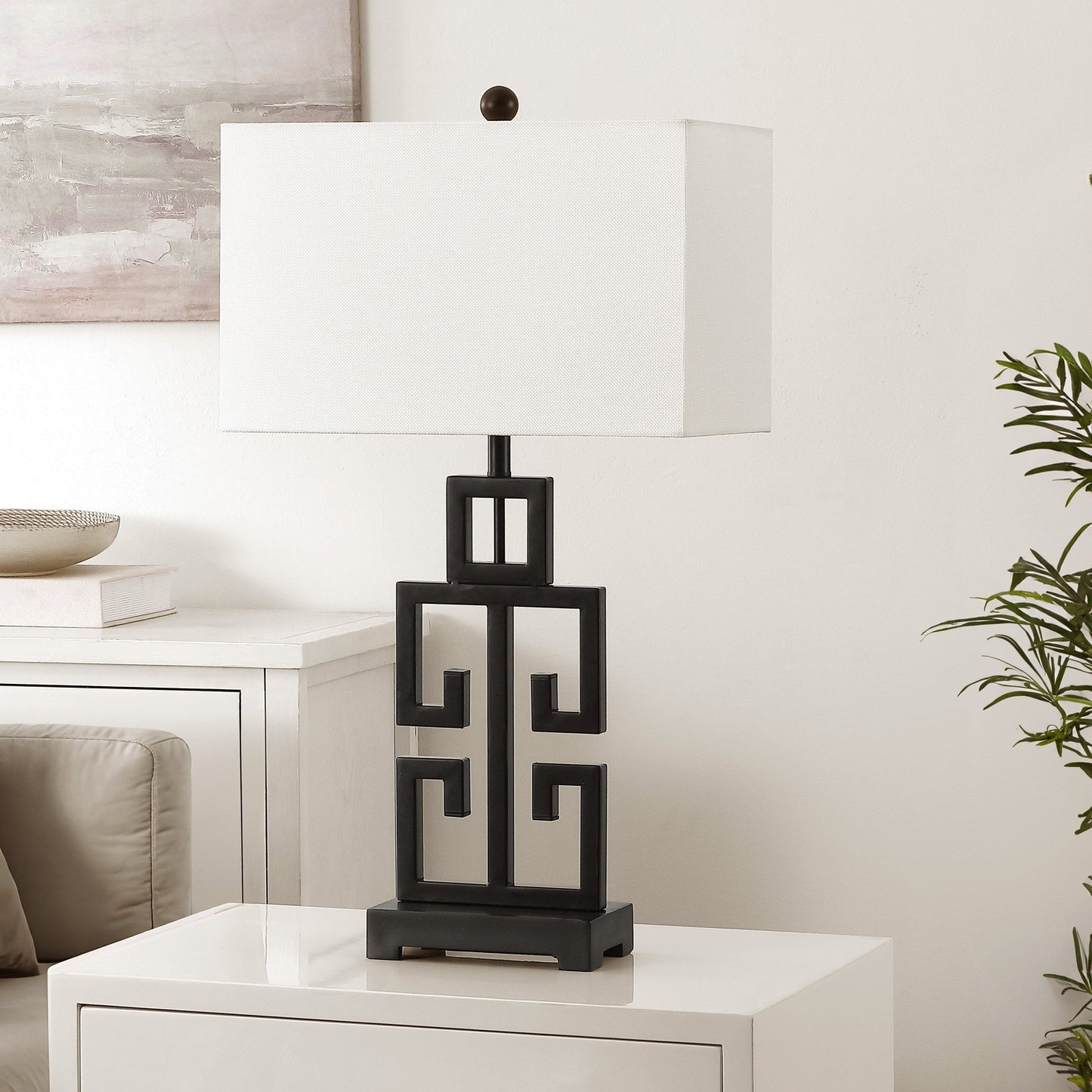 Lampe de table Chantelle de SAFAVIEH Lighting, 29 pouces, couleur or antique grec (lot de 2) – 16 l x 9 p x 29 h