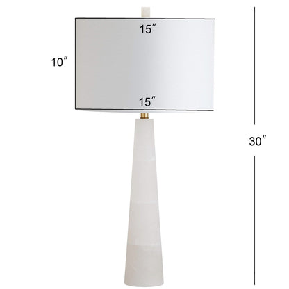 Lampe de table LED Giorgiana 30 pouces en albâtre de SAFAVIEH Lighting - 15 x 15 x 30 cm - 15 l x 15 p x 30 h