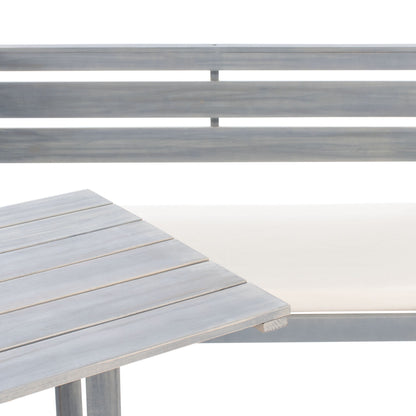 Ensemble de salon d'angle d'extérieur Kenna 3 pièces pour balcon SAFAVIEH - 39 l x 19 p x 33 h