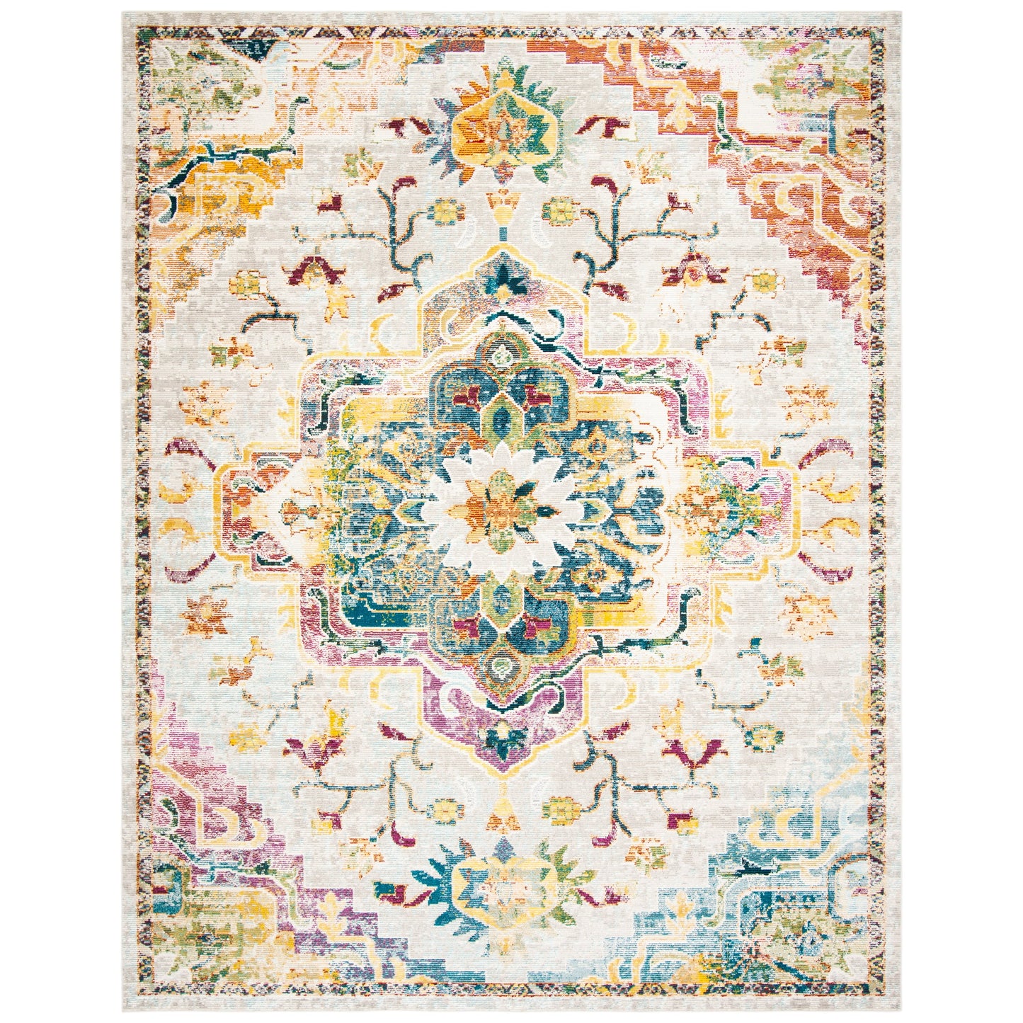 SAFAVIEH, Tapis Médaillon Boho Vintage Crystal Naimat