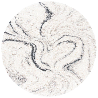 SAFAVIEH, Fontana Shag Zviya Tapis moderne abstrait de 5,1 cm d'épaisseur