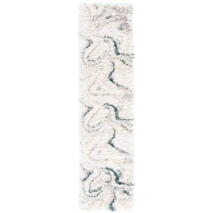 SAFAVIEH, Fontana Shag Zviya Tapis moderne abstrait de 5,1 cm d'épaisseur
