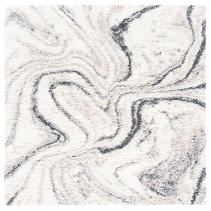 SAFAVIEH, Fontana Shag Zviya Tapis moderne abstrait de 5,1 cm d'épaisseur
