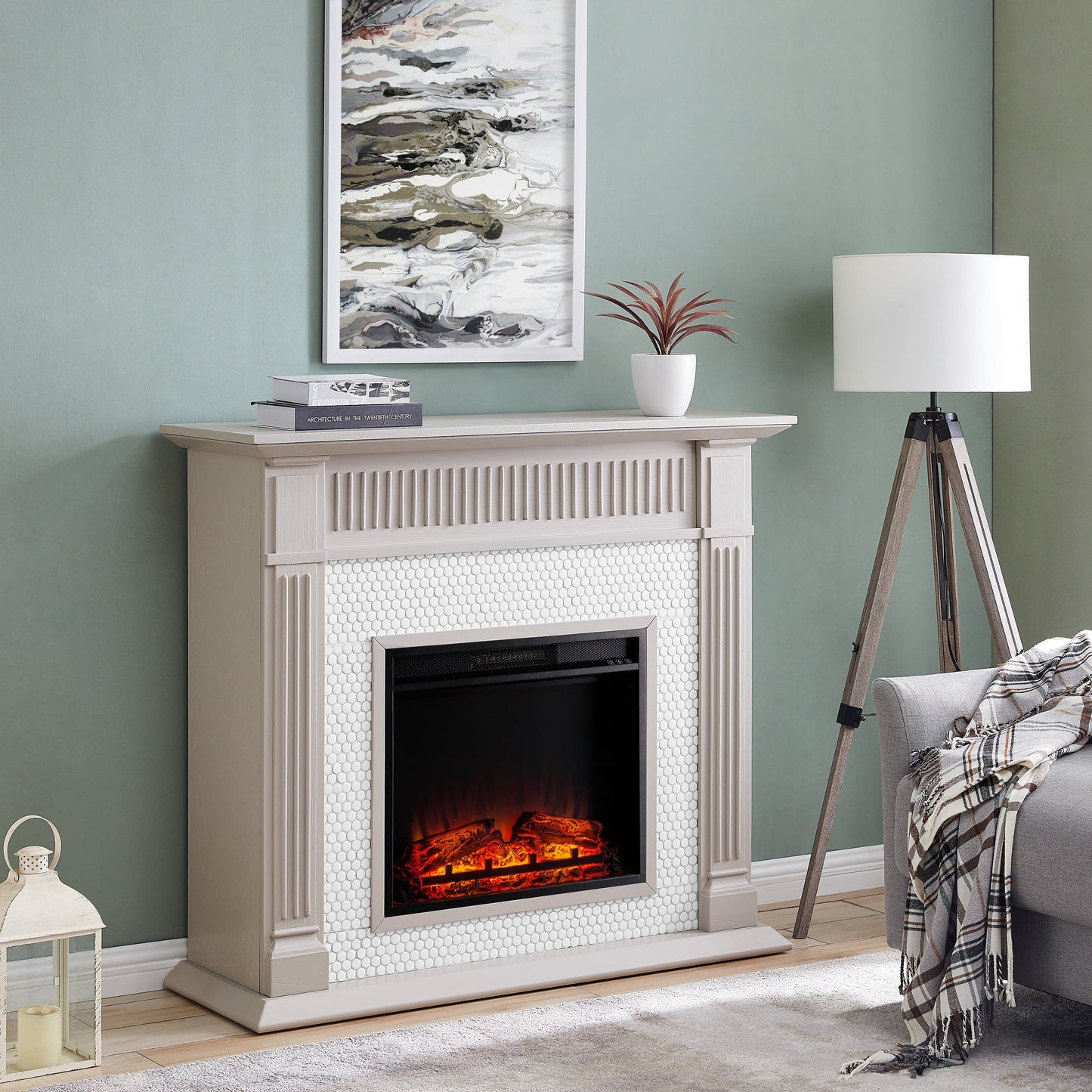 Foyer électrique encastrable SEI Furniture 23 Base avec télécommande