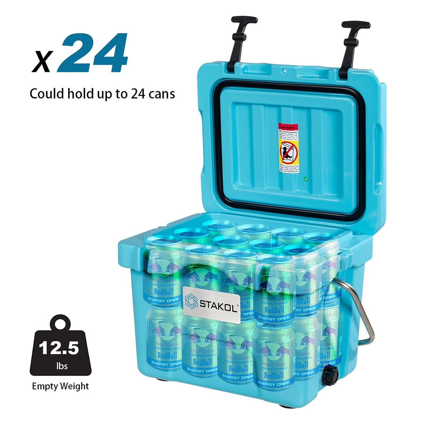 Glacière portable SKTAKOL 16 litres, étanche, 24 canettes de glace - Voir les détails