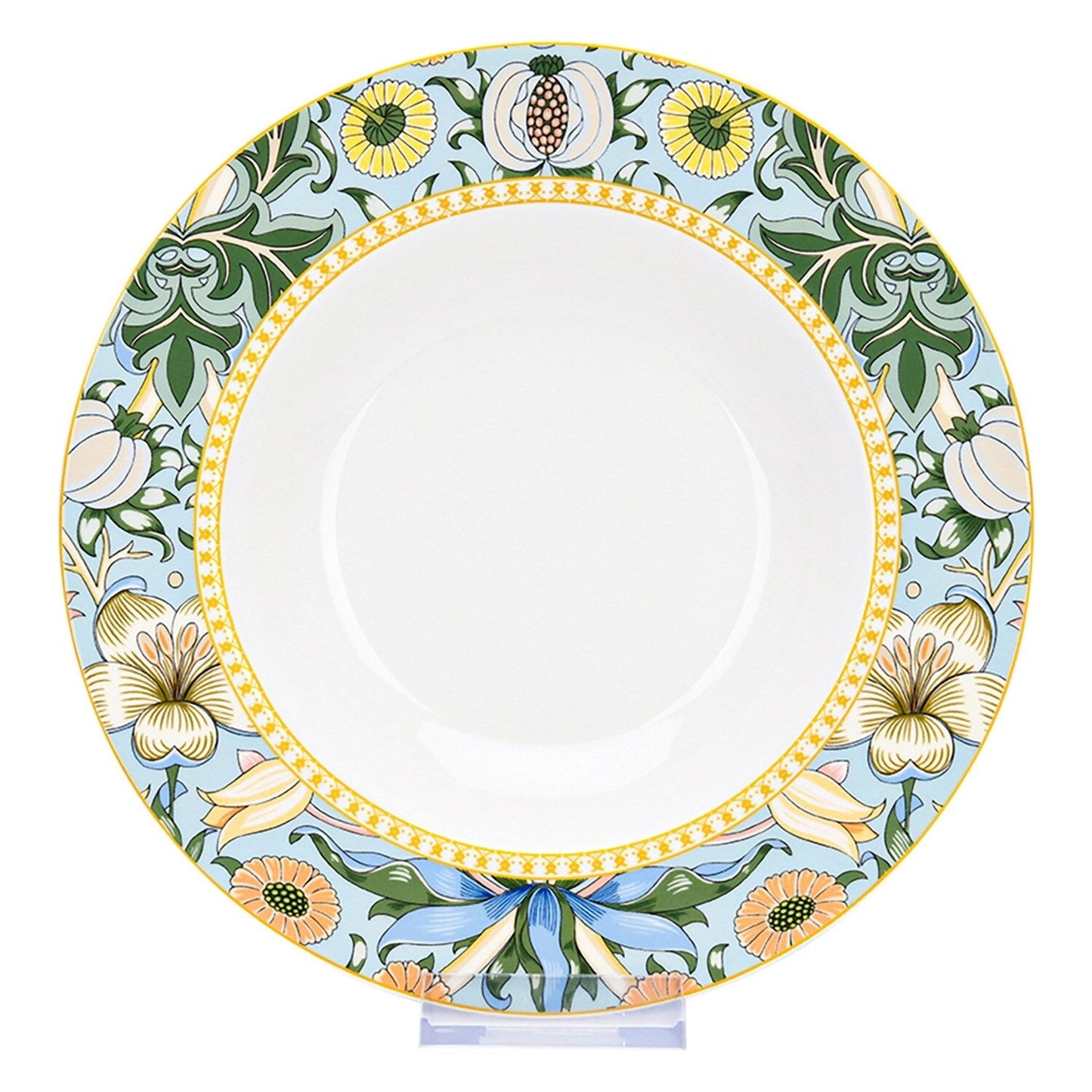 Service de table en porcelaine fine Morris Garden de STP Goods, 24 pièces pour 6 personnes