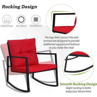 Ensemble bistrot à bascule extérieur en métal noir SUNCROWN 3 pièces