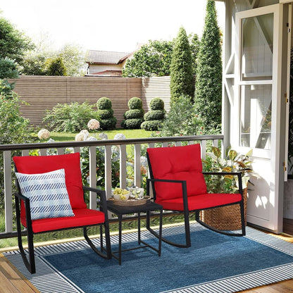 Ensemble bistrot à bascule extérieur en métal noir SUNCROWN 3 pièces