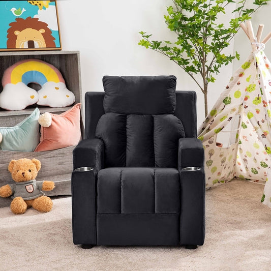 Sièges magiques pour princesses super-héros, fauteuil inclinable de luxe pour enfants avec repose-pieds, appui-tête et 2 porte-gobelets