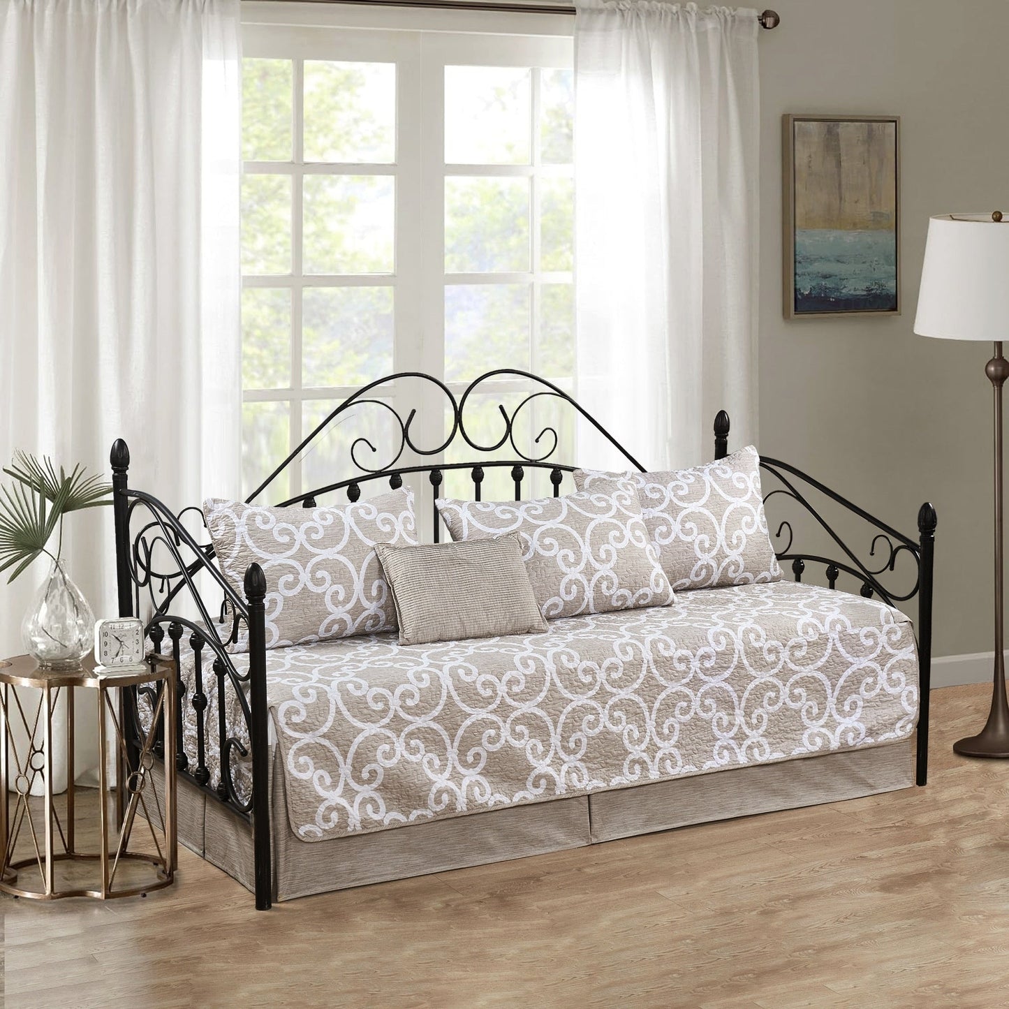 Ensemble couvre-lit Serenta 6 pièces en coton mélangé - 75 x 39