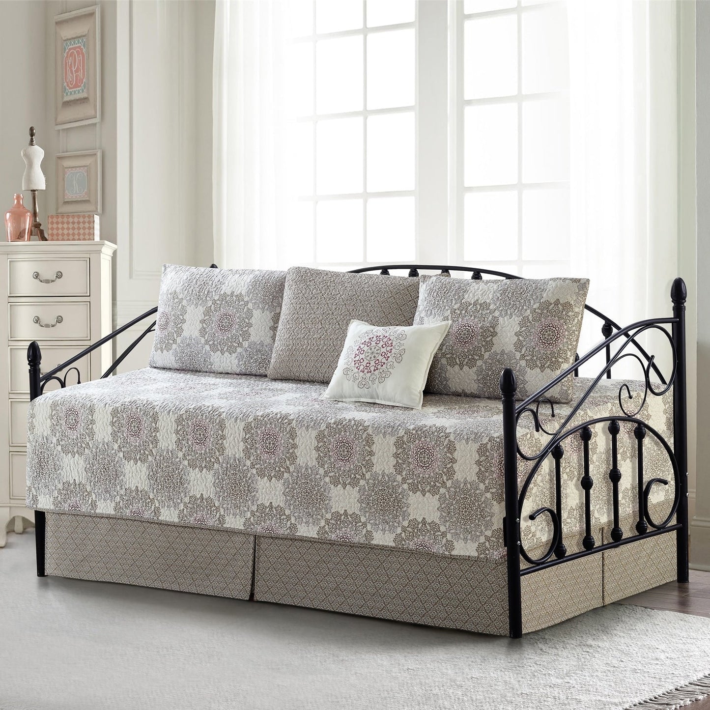 Ensemble couvre-lit Serenta 6 pièces en coton mélangé - 75 x 39