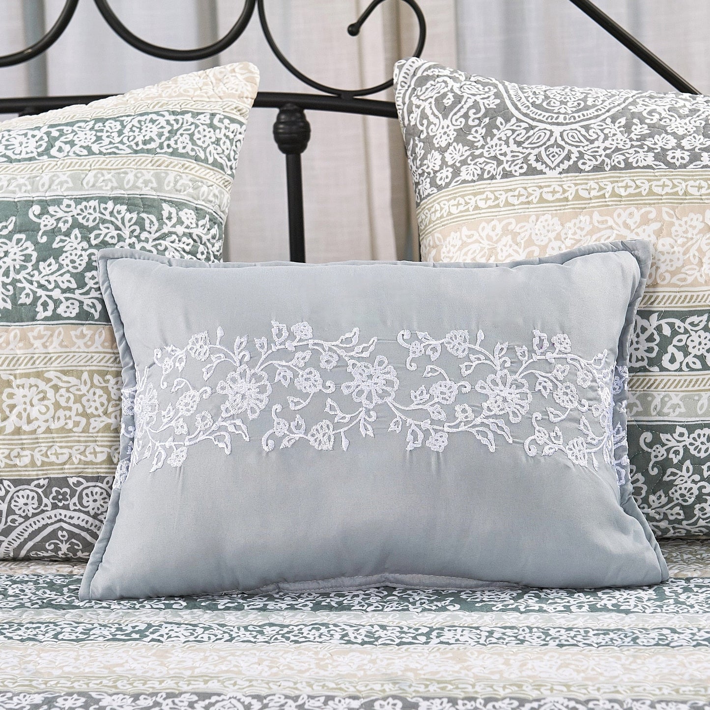 Ensemble couvre-lit Serenta 6 pièces en coton mélangé - 75 x 39