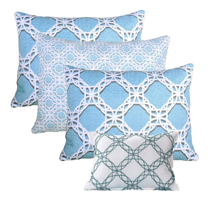 Ensemble couvre-lit Serenta 6 pièces en coton mélangé - 75 x 39