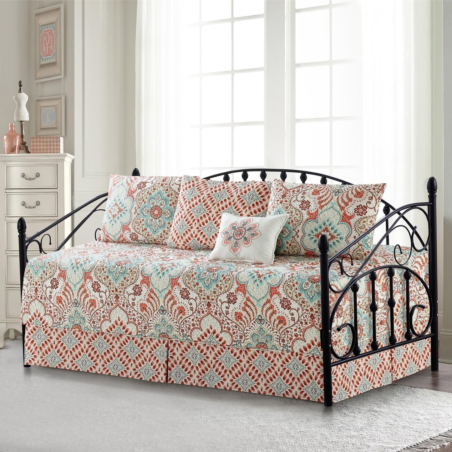 Ensemble couvre-lit Serenta 6 pièces en coton mélangé - 75 x 39